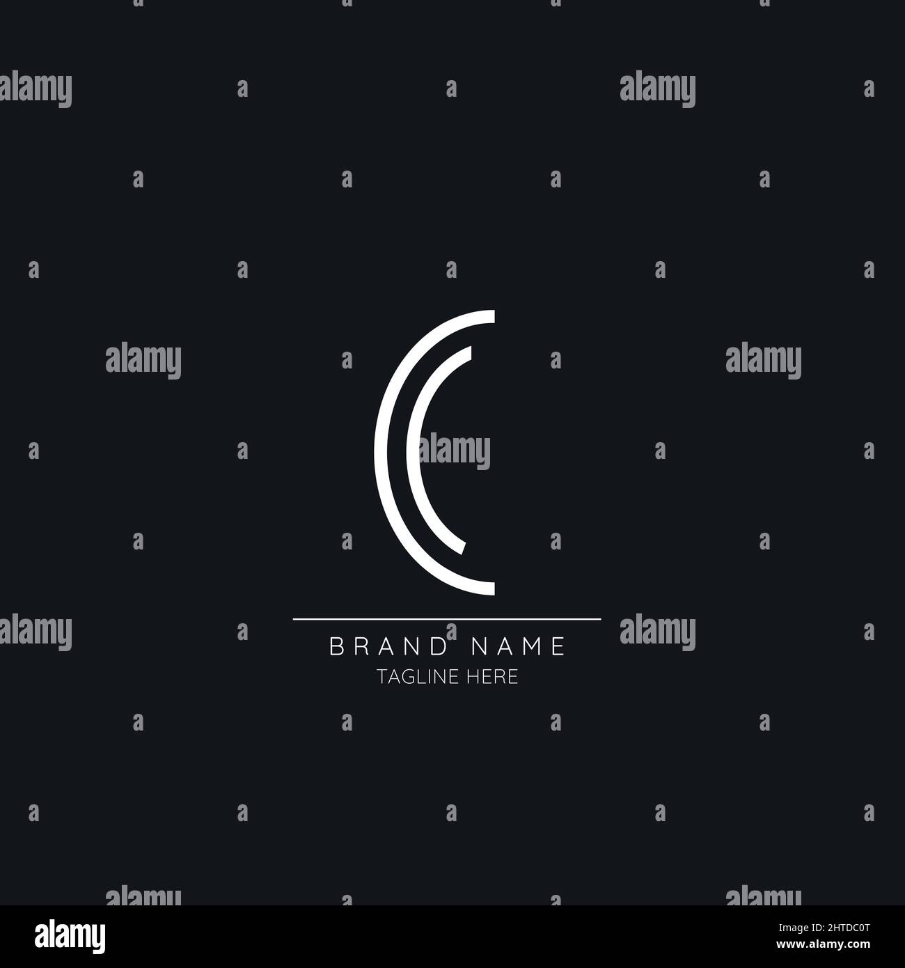 Timeless modern C initial based logo icon Stock Vector