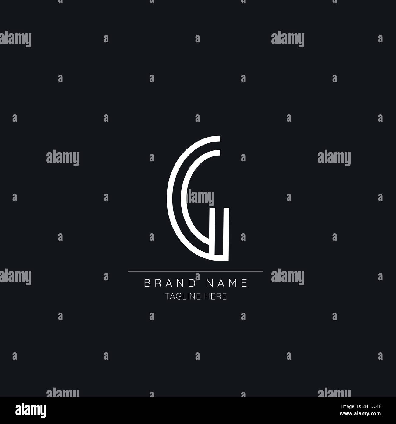 Timeless modern G initial based logo icon Stock Vector
