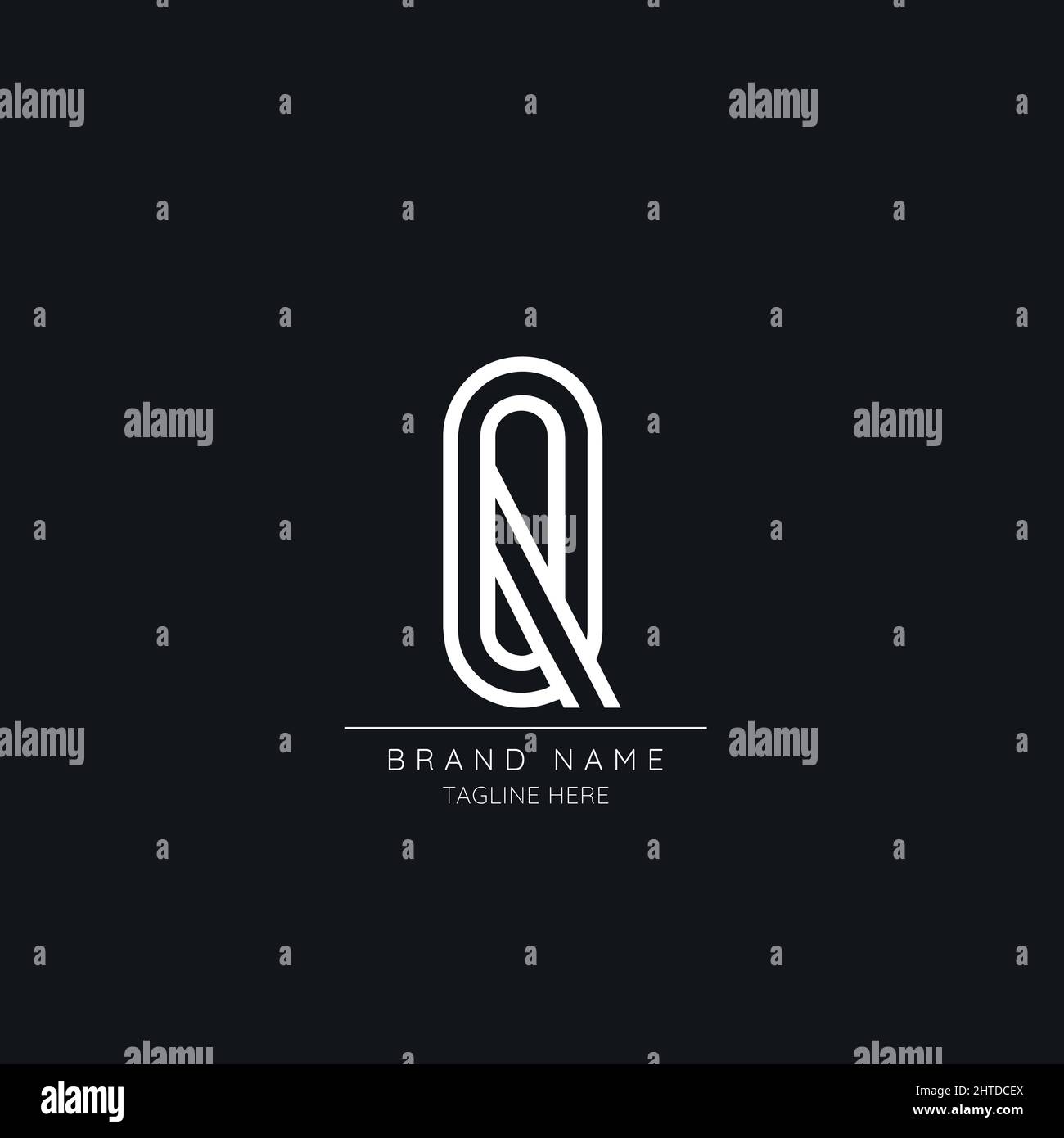 Timeless modern Q initial based logo icon Stock Vector