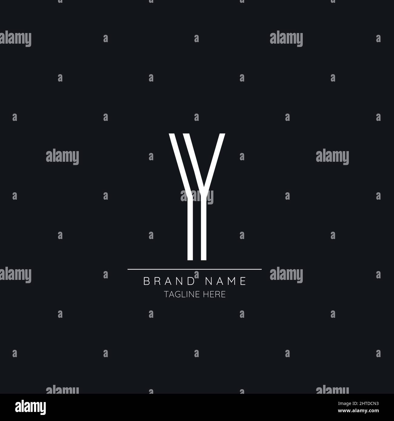 Timeless modern Y initial based logo icon Stock Vector