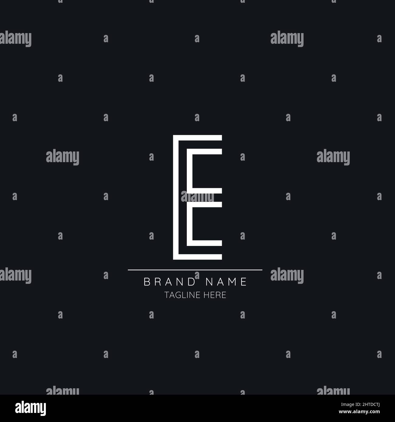 Timeless modern E initial based logo icon Stock Vector
