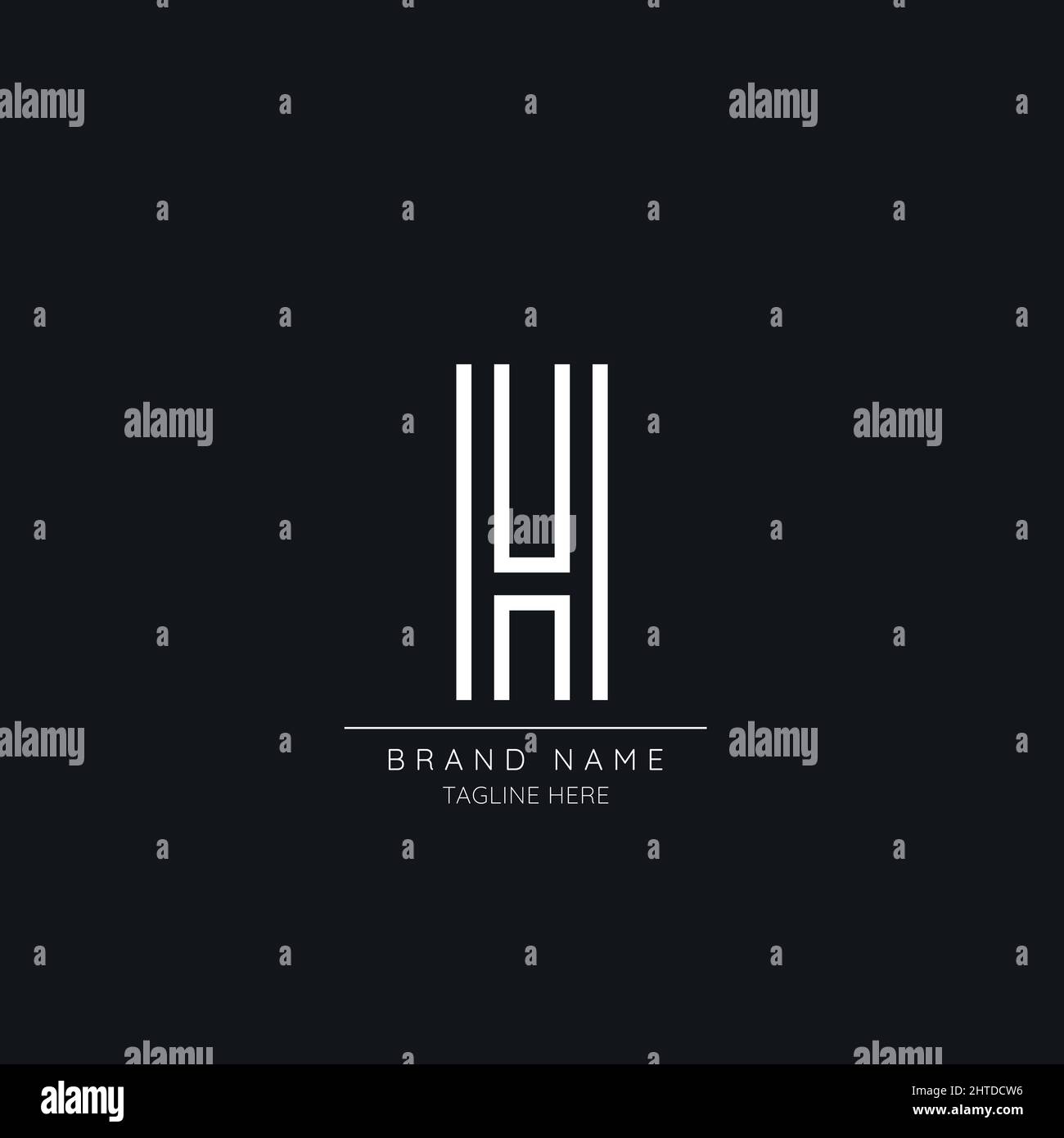 Timeless modern H initial based logo icon Stock Vector