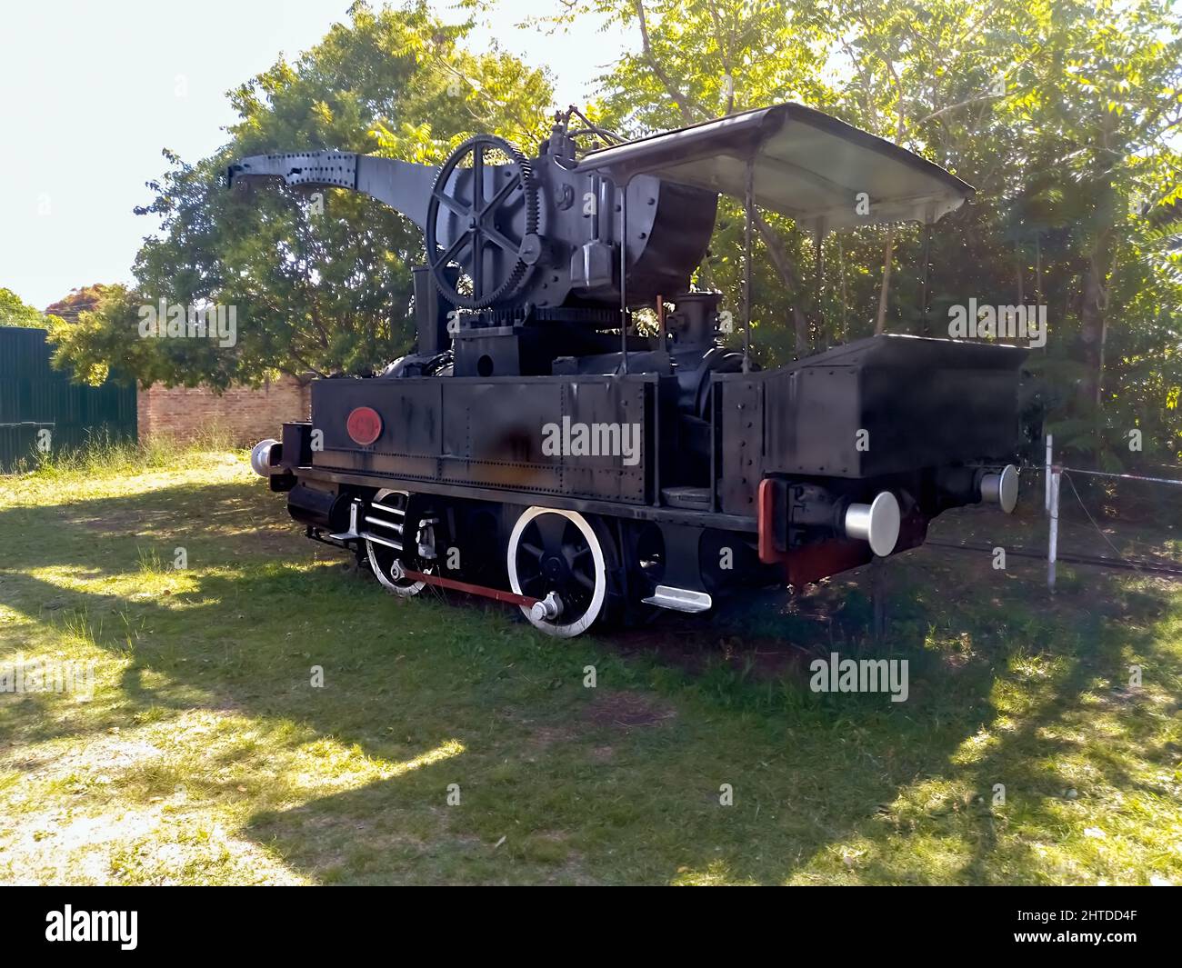 English steam locomotive Vulcan Foundry class 12L Caprotti 1949. Ferroclub Argentino workshops Stock Photo