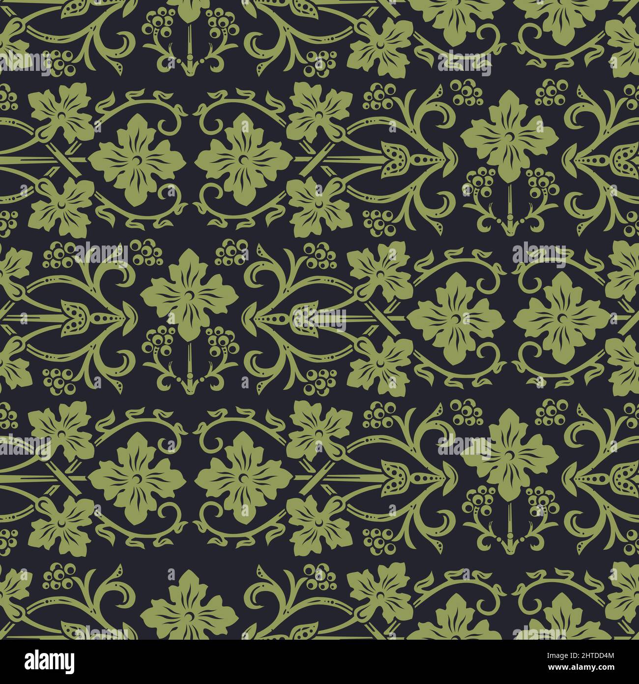 Green wallpaper in victorian style Stock Vector Images - Alamy