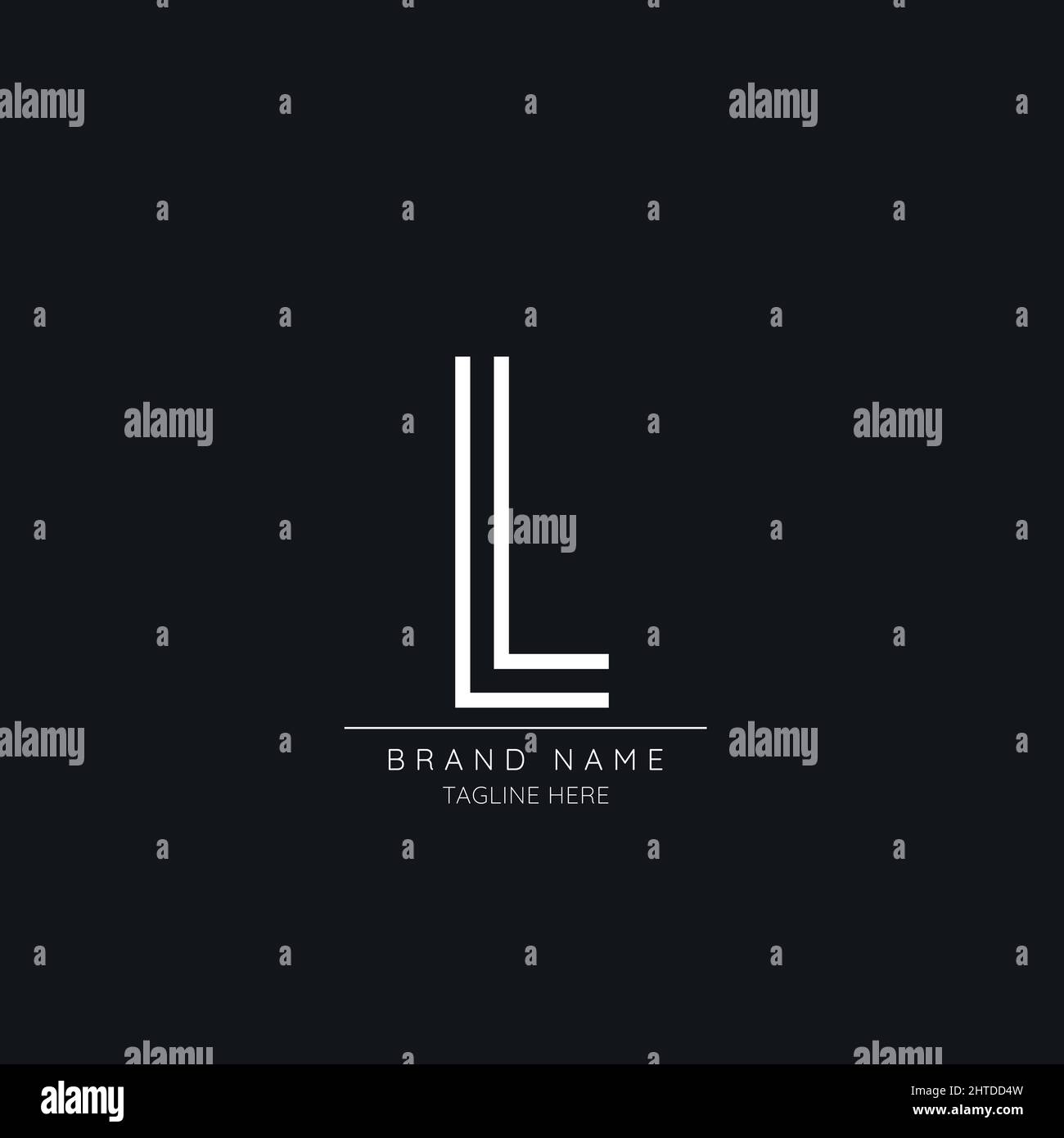 Timeless modern L initial based logo icon Stock Vector