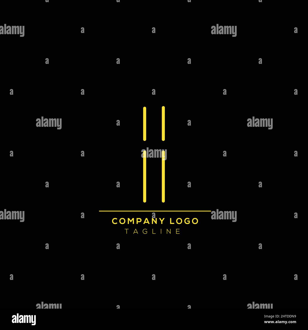 I Logo Monogram Icon Vector Symbol Template Stock Vector
