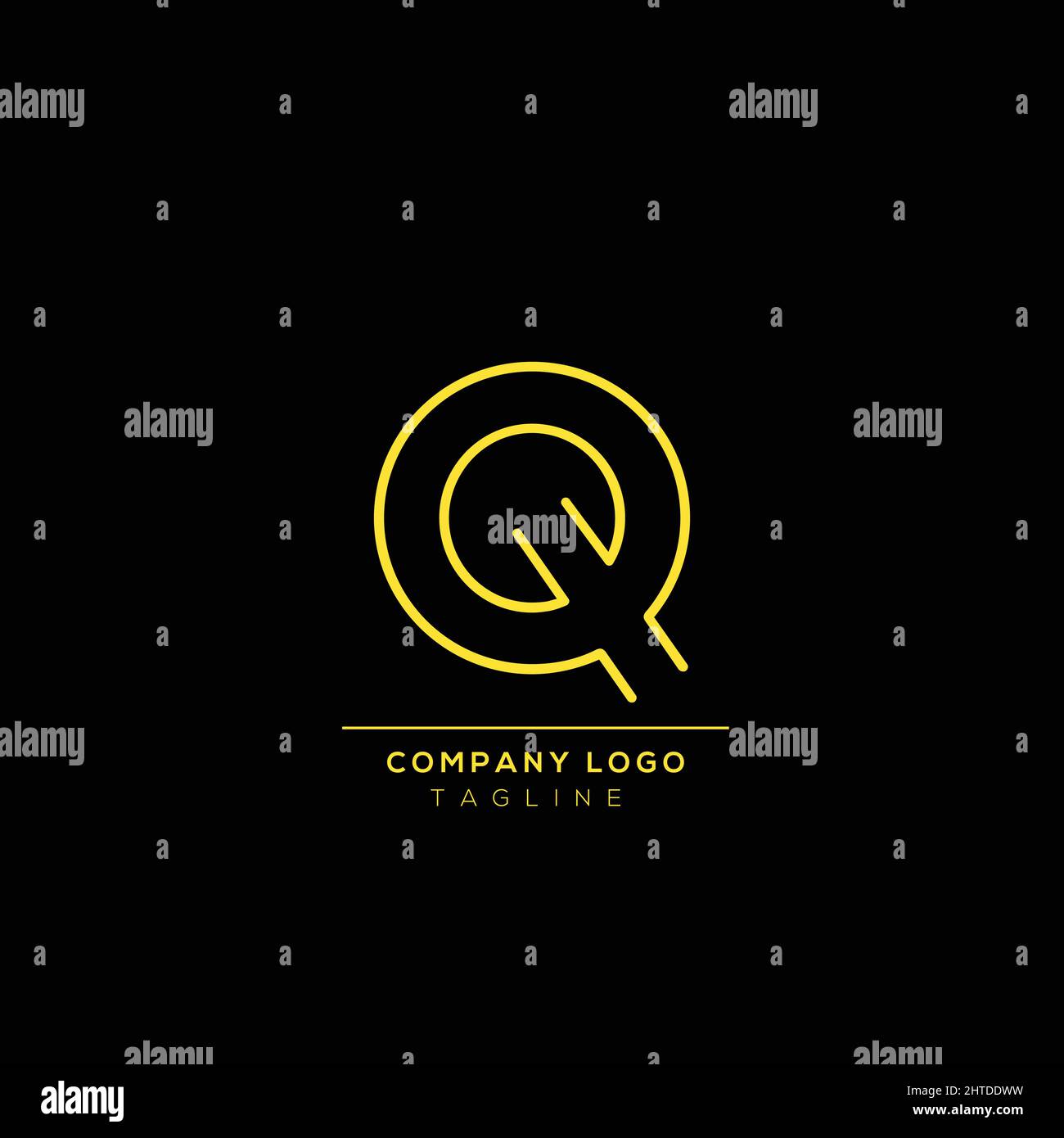 Q Logo Monogram Icon Vector Symbol Template Stock Vector