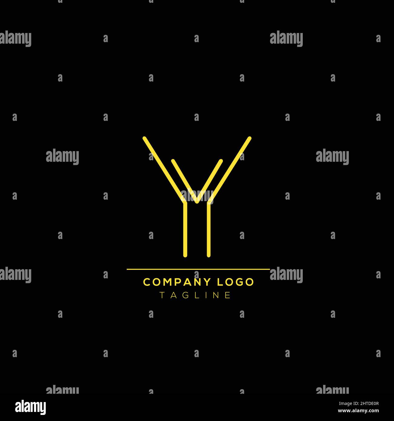 Y Logo Monogram Icon Vector Symbol Template Stock Vector