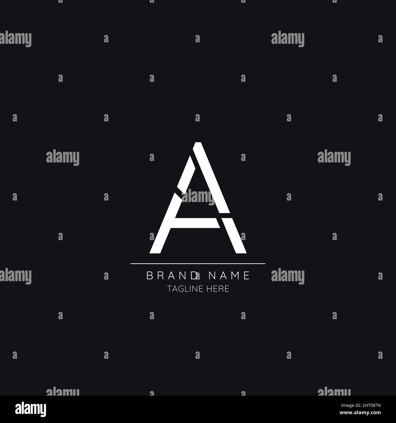 Top notch initial letter A logo icon Stock Vector