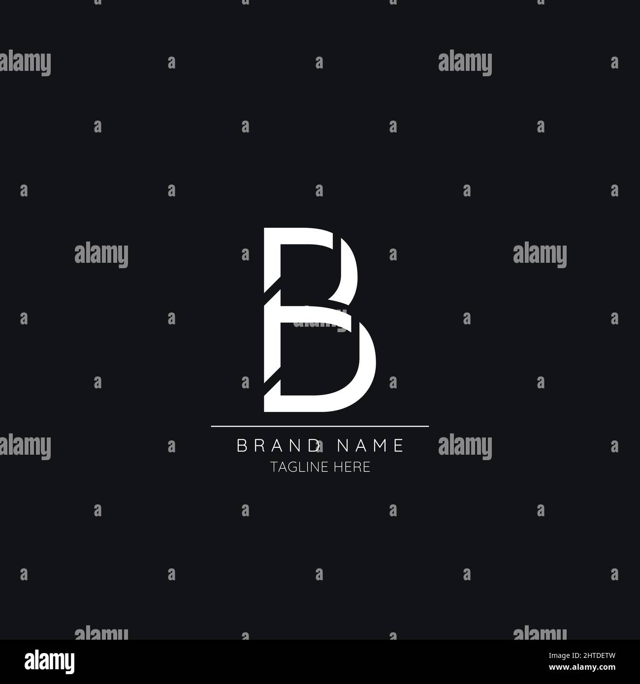 Top notch initial letter B logo icon Stock Vector