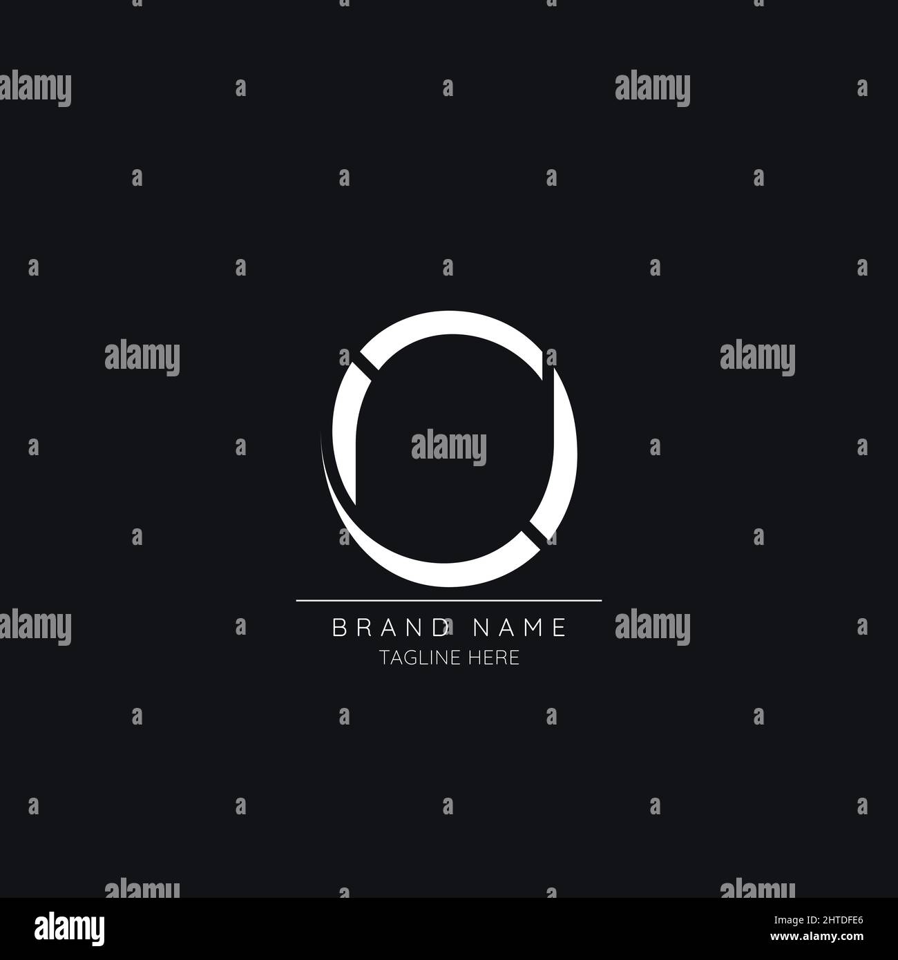 Top notch initial letter O logo icon Stock Vector