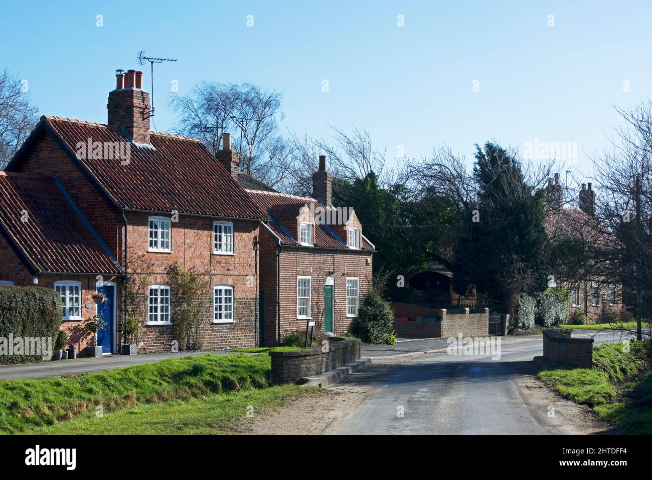 Brickbuilt houses in the village of Lockington, East Yorkshire