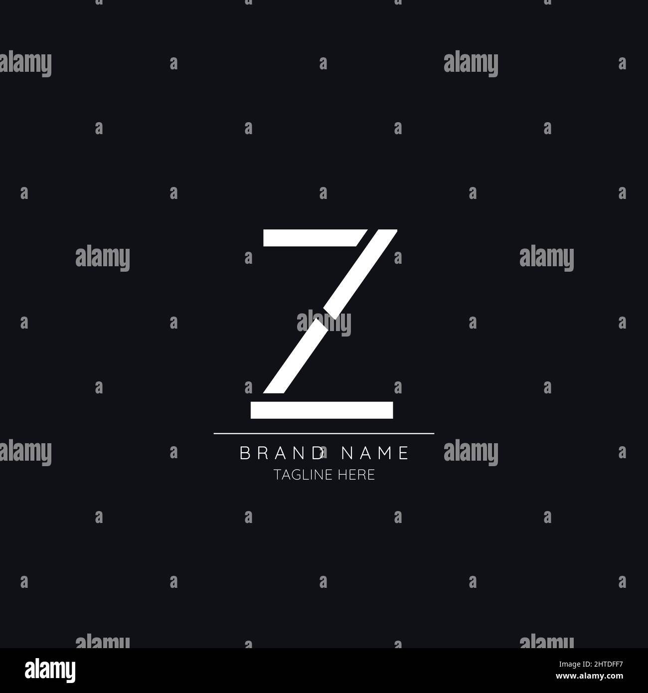 Top notch initial letter Z logo icon Stock Vector
