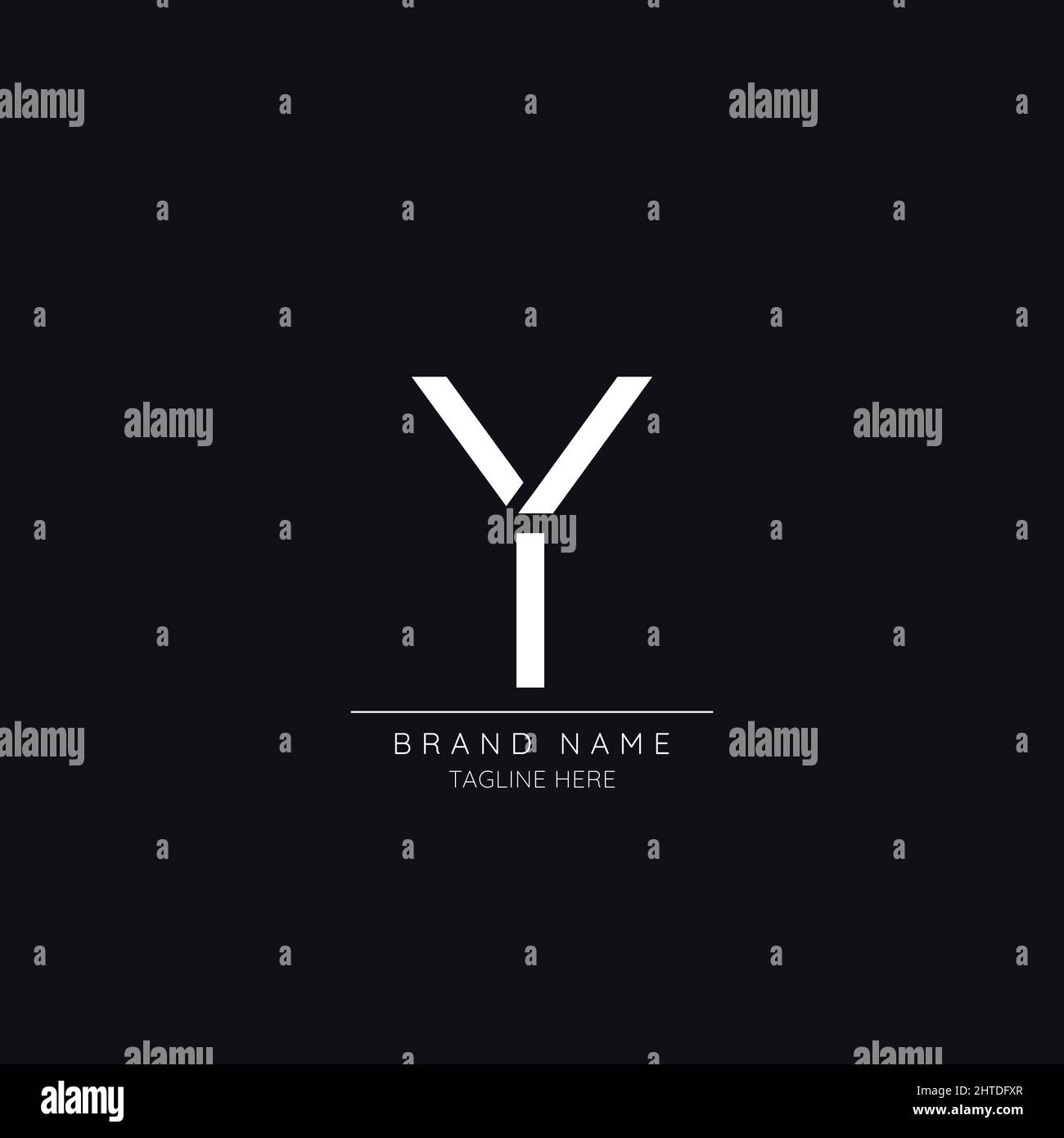 Top notch initial letter Y logo icon Stock Vector