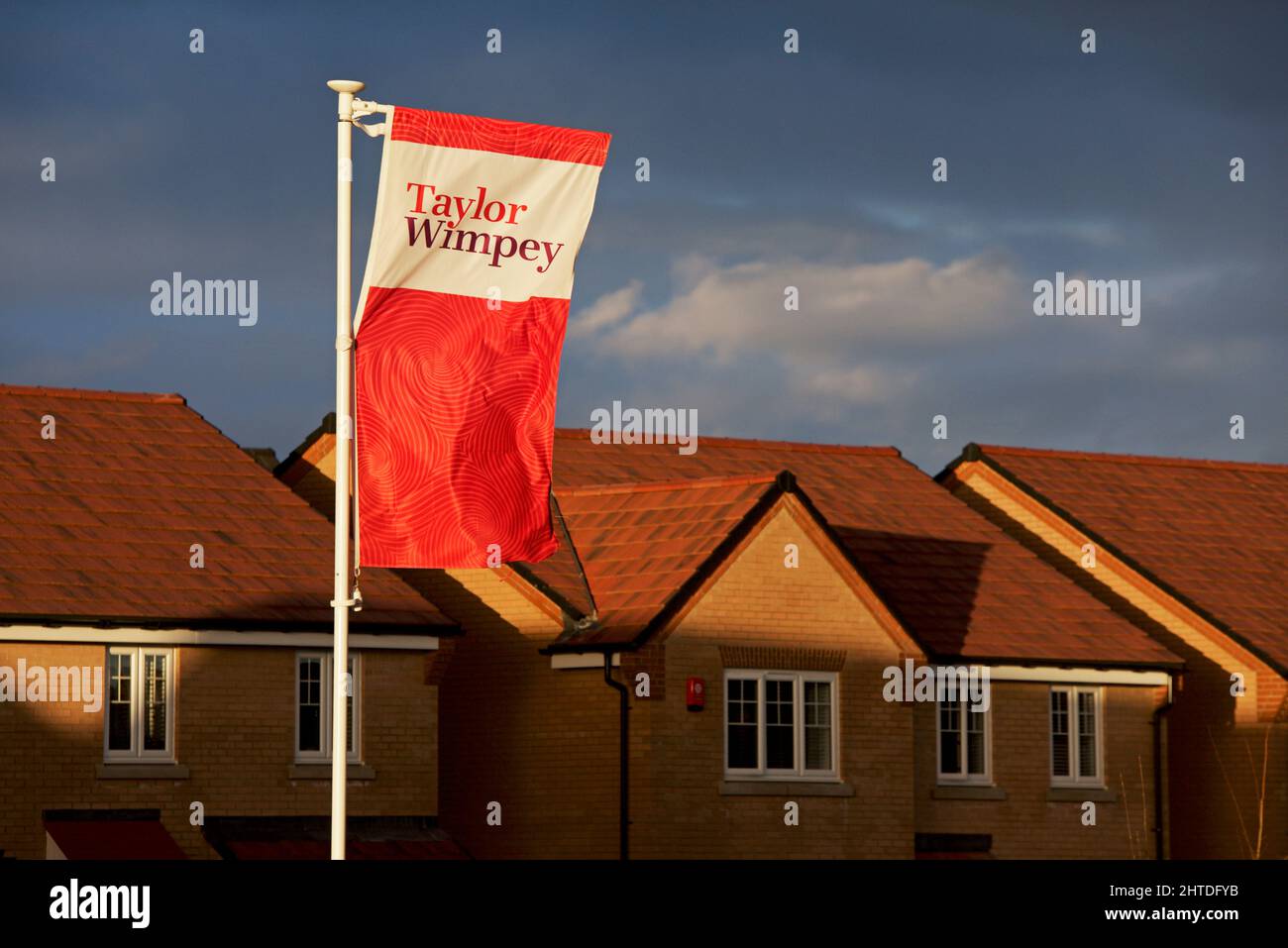 Houses built by Taylor Wimpey at Whitacres, a new housaing development in Hambleton, North Yorkshire, England UK Stock Photo