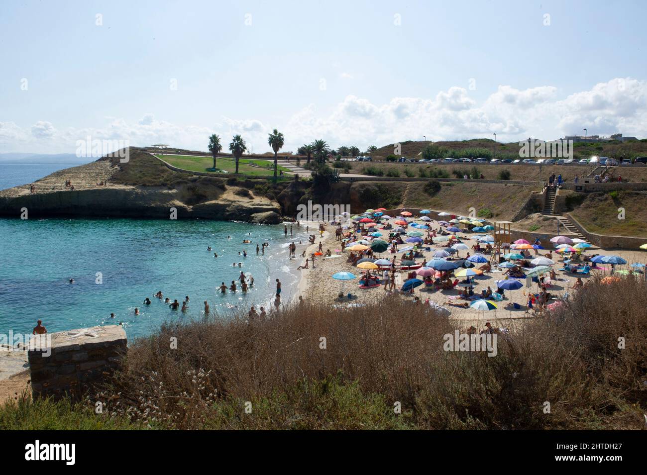 Europe, Italy, Sardinia, Porto Torres, Balai beach and park Stock Photo