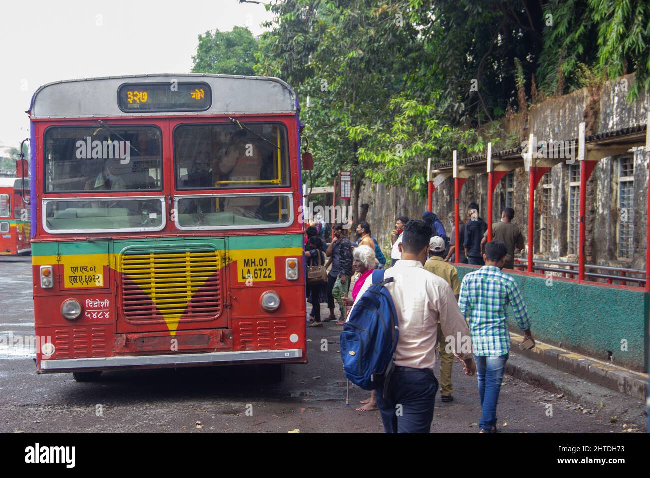 People walking on street Goregaon in India Stock Photo Alamy