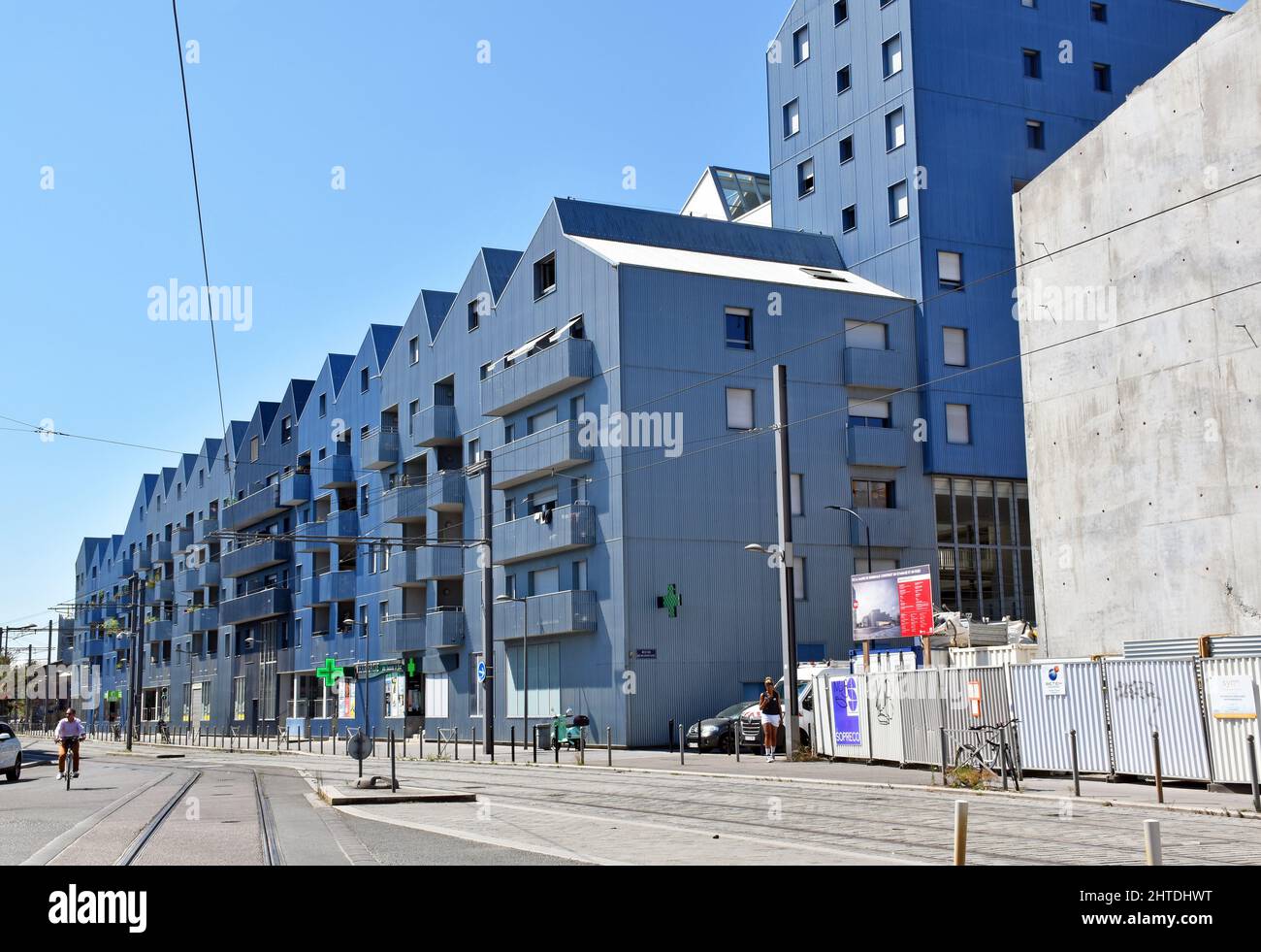 Rue Achard, near entry to Bassin à Flot, Bordeaux Stock Photo