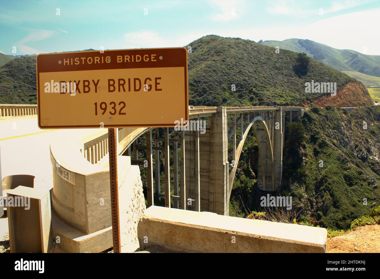 Bixby Bridge Big Sur Highway No 1 california USA Stock Photo - Alamy