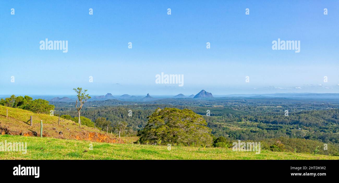 Glass House Mountains on the Sunshine Coast of Queensland, Australia Stock Photo Alamy
