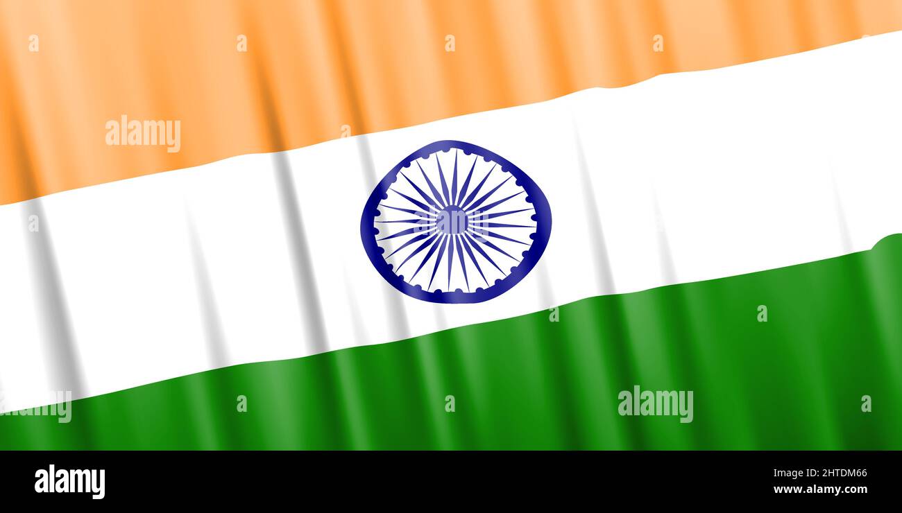 Wavy vector flag of India Stock Vector Image & Art - Alamy