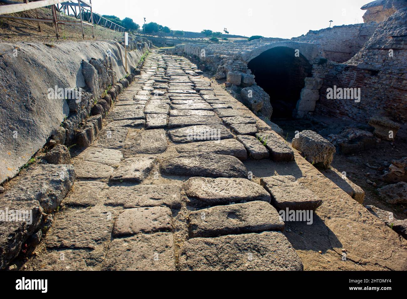 Europe, Italy, Sardinia, Porto Torres, Turris Libisonis Archaeological Park Stock Photo