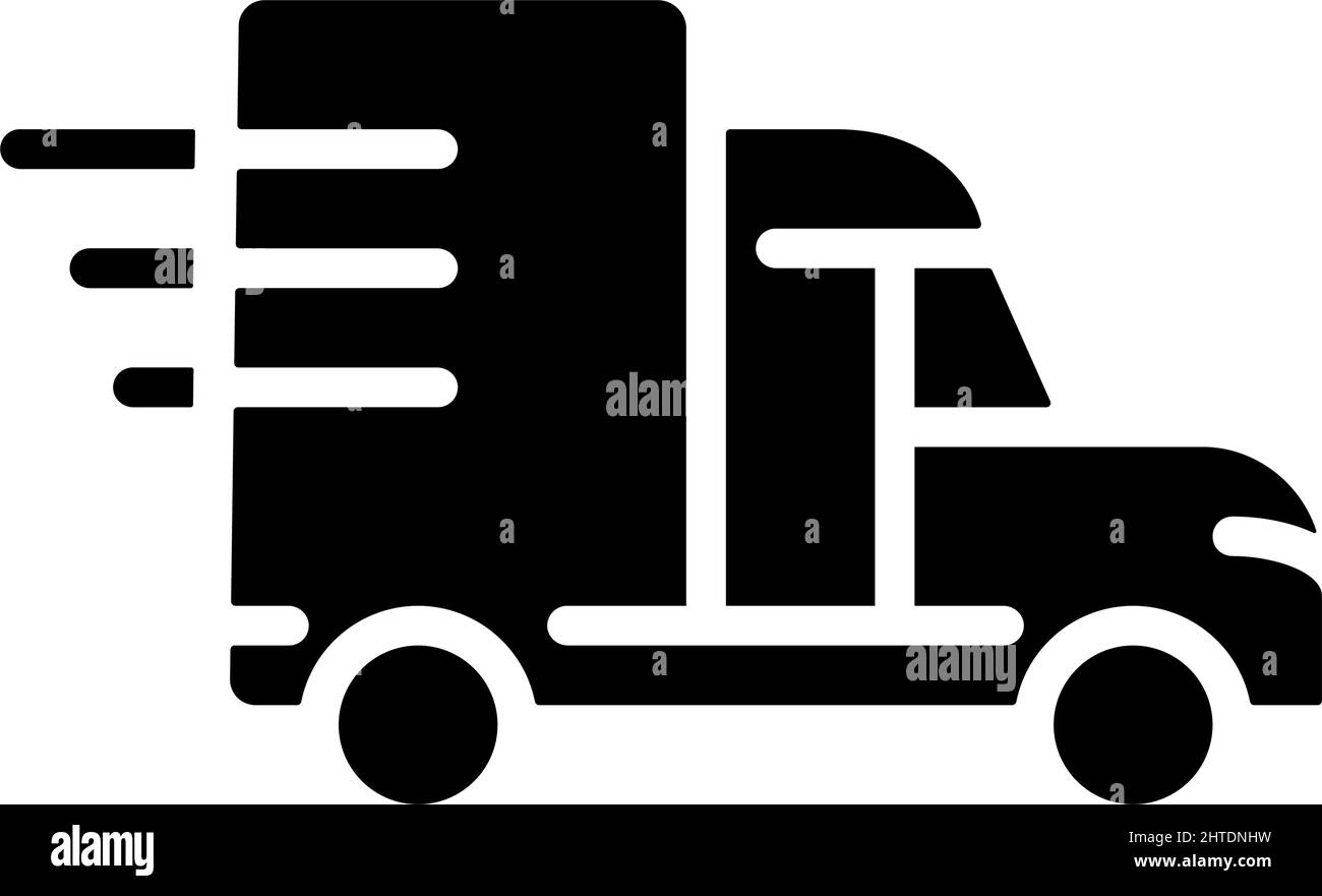 Truck black glyph icon Stock Vector Image & Art - Alamy