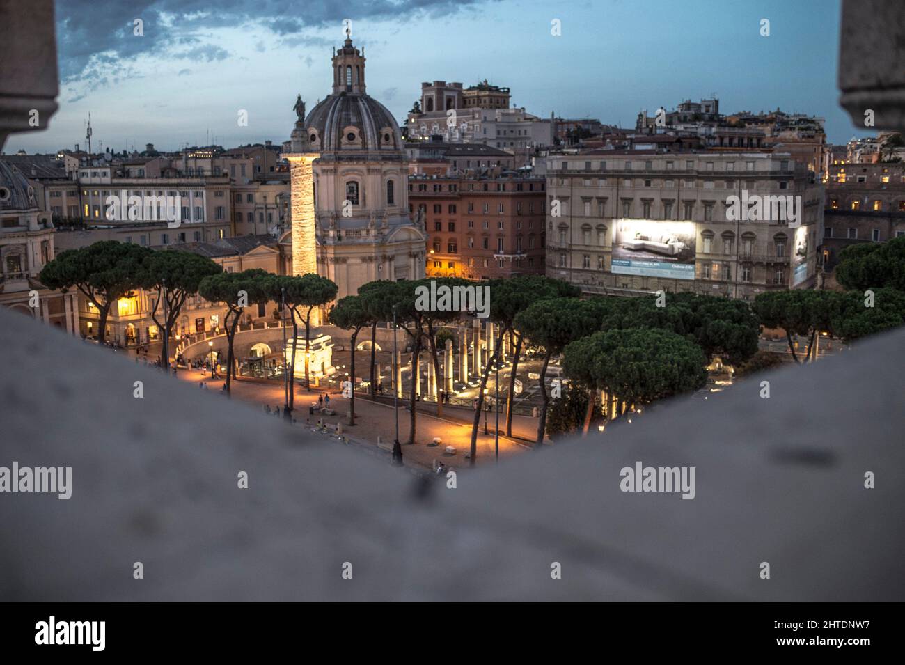 Italy, Lazio, Rome, Trajan's Column, cityscape Stock Photo - Alamy