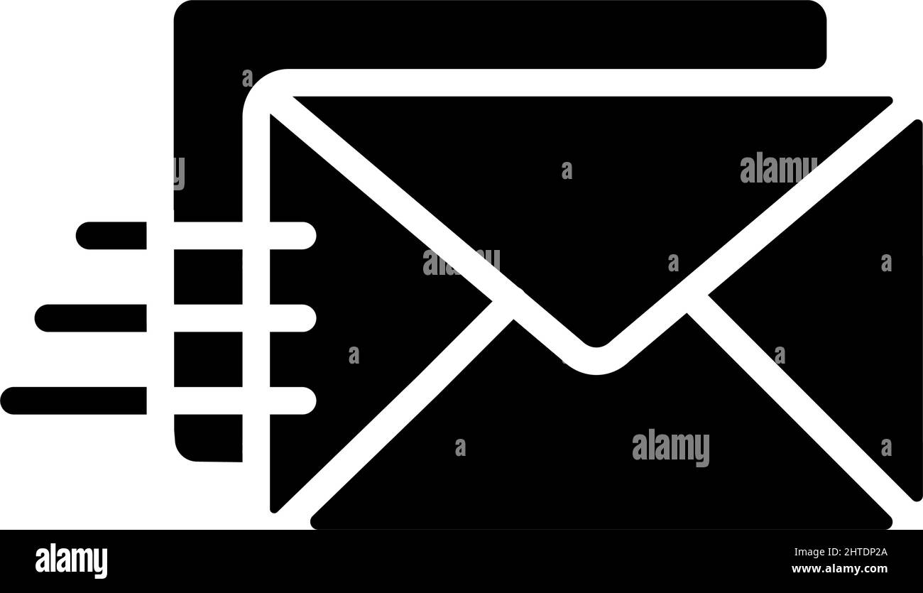Mail black glyph icon Stock Vector Image & Art - Alamy