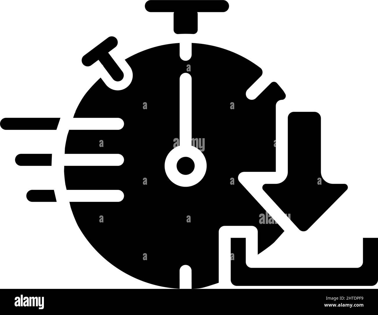 Quick download black glyph icon Stock Vector Image & Art - Alamy