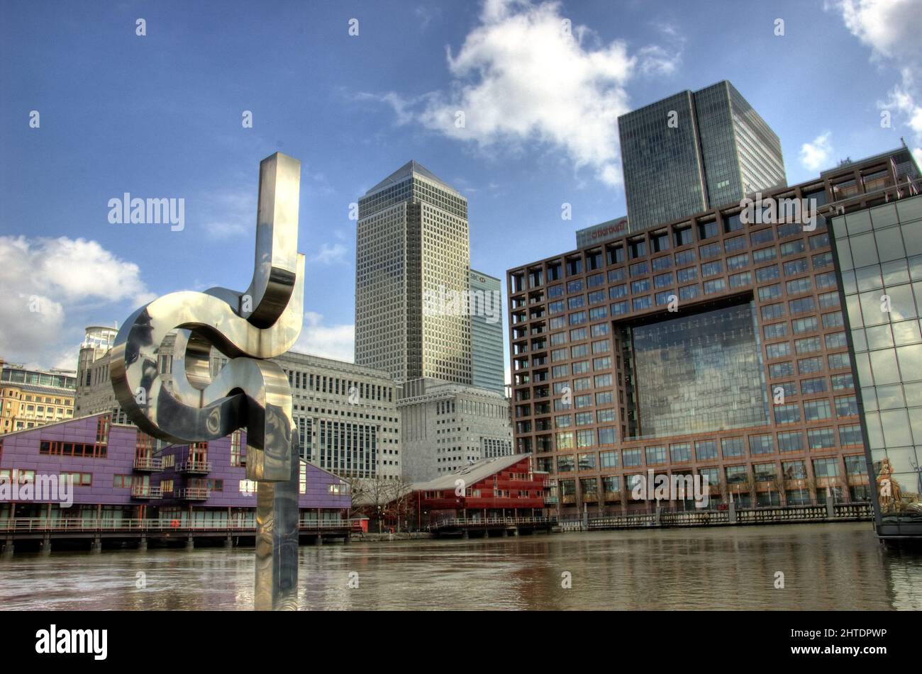 Closeup shot of Canary Wharf buildings in London Stock Photo - Alamy