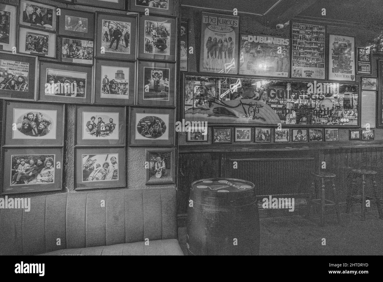 Closeup shot of traditional music pub O'Donoghues in Dublin Stock Photo