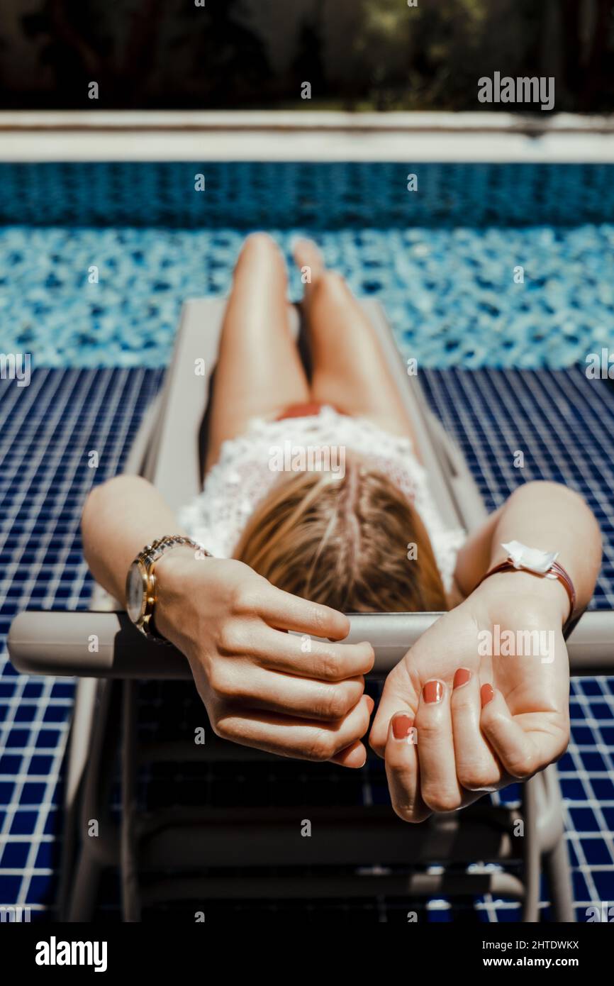 Woman resting at hotel people hi-res stock photography and images - Alamy