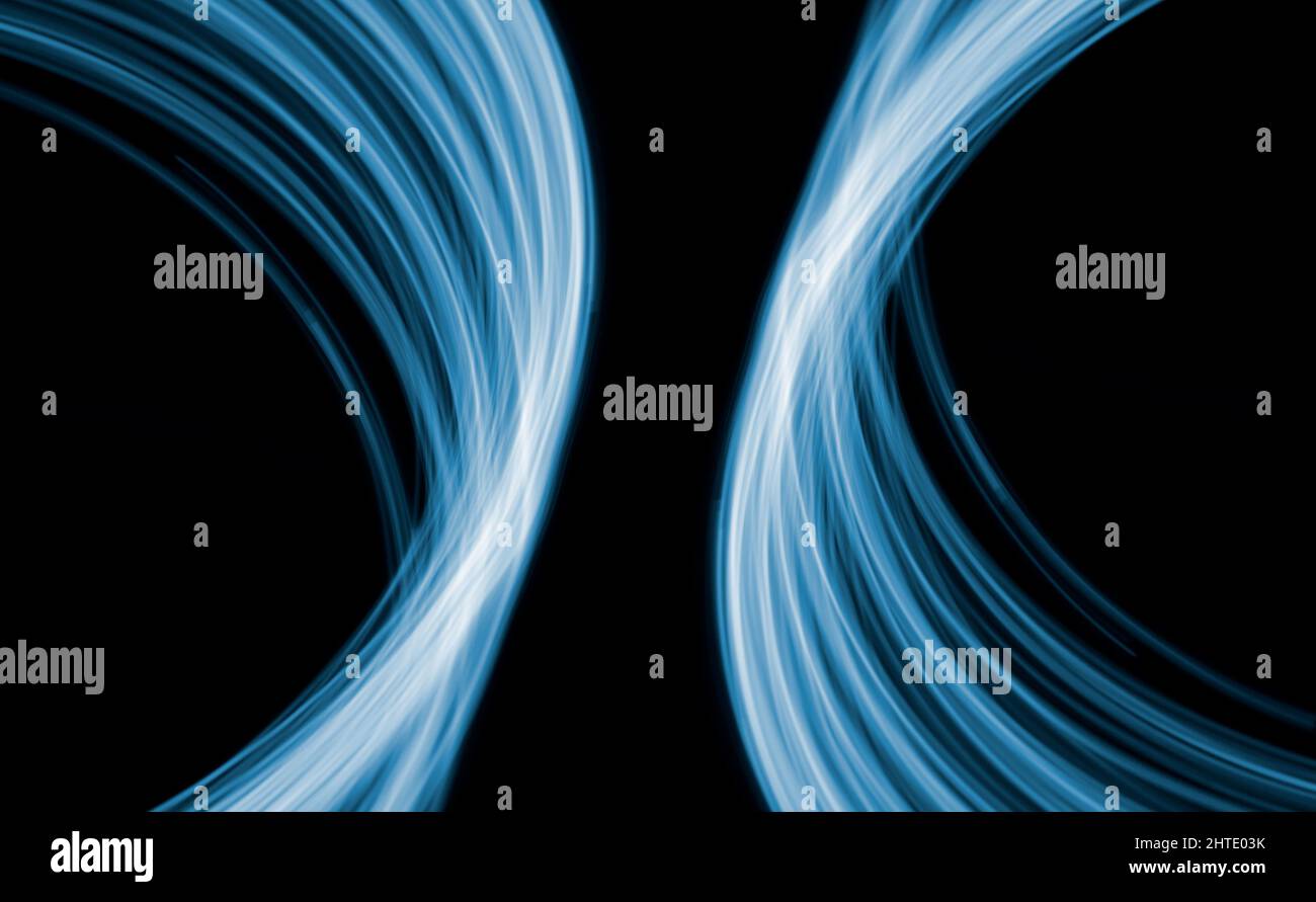 Abstract photo of blue webs as a symbol of data transfer. Stock Photo