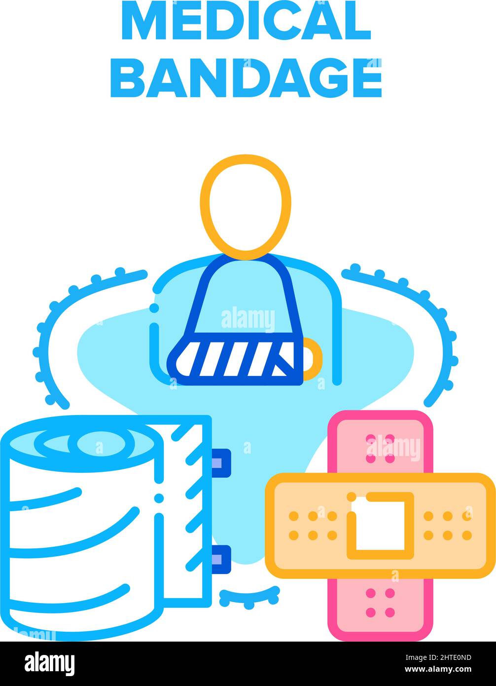 Medical Bandage Vector Concept Color Illustration Stock Vector Image