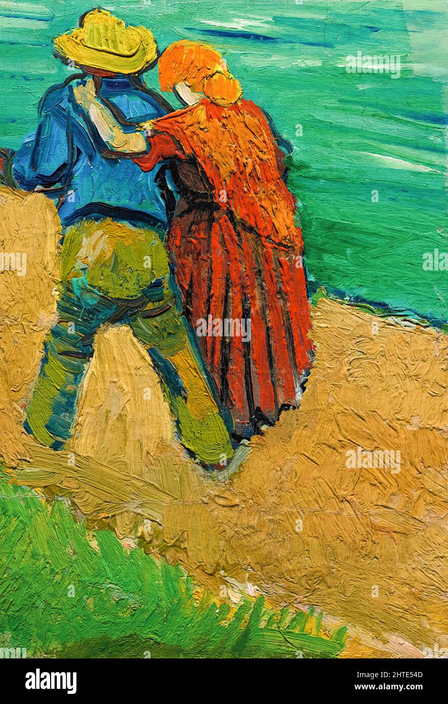 Vincent van Gogh, Eglogue en Provence - un couple d'amoureux, painting, oil on canvas, 1888 Stock Photo