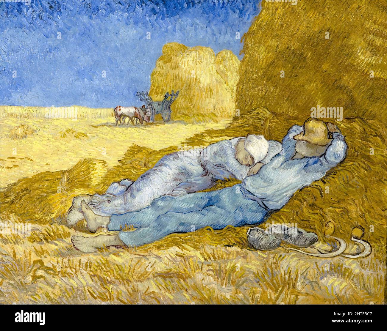 The Siesta (after Millet), oil on canvas painting by Vincent van Gogh, 1890 Stock Photo