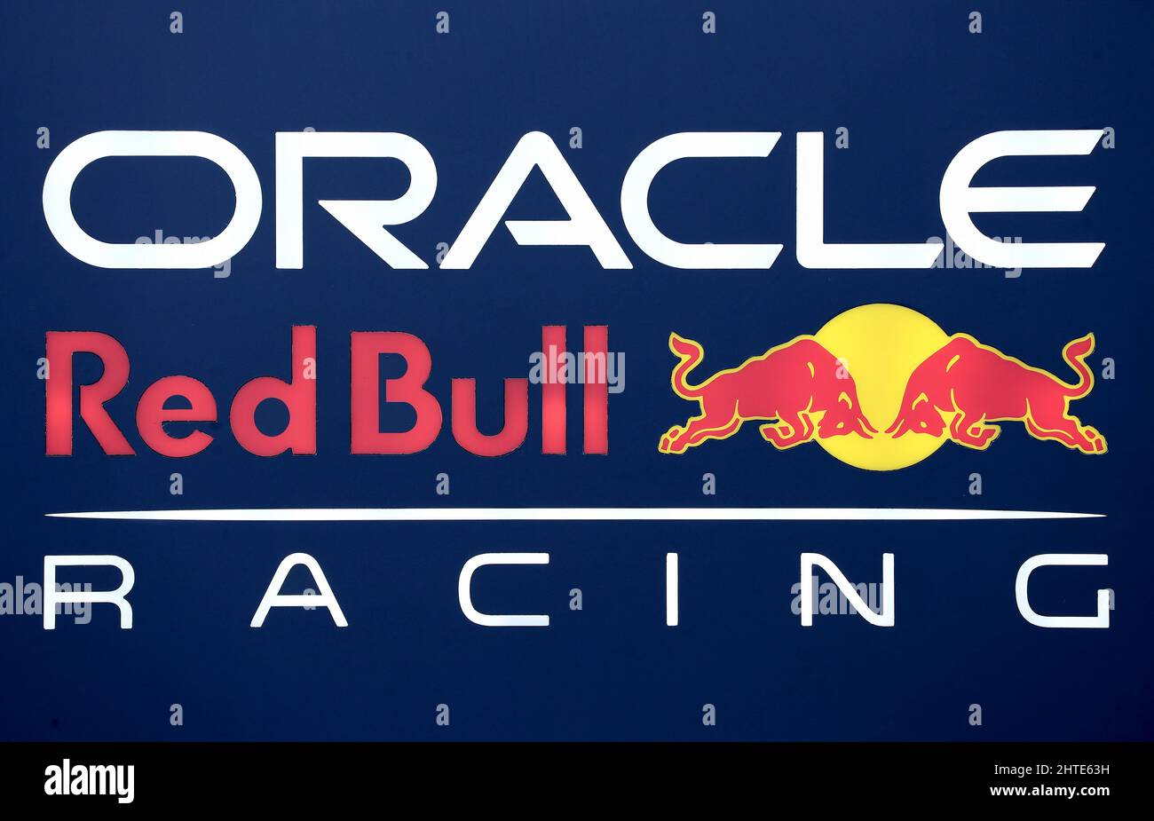 Oracle Red Bull Racing signage during day two of pre-season testing at the  Circuit de Barcelona-Catalunya, Spain. Picture date: Thursday February 24,  2022 Stock Photo - Alamy