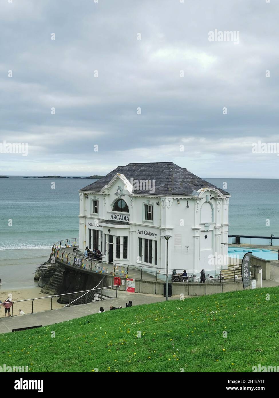 Vertical shot of Arcadia art gallery and cafe in Portrush, Northern