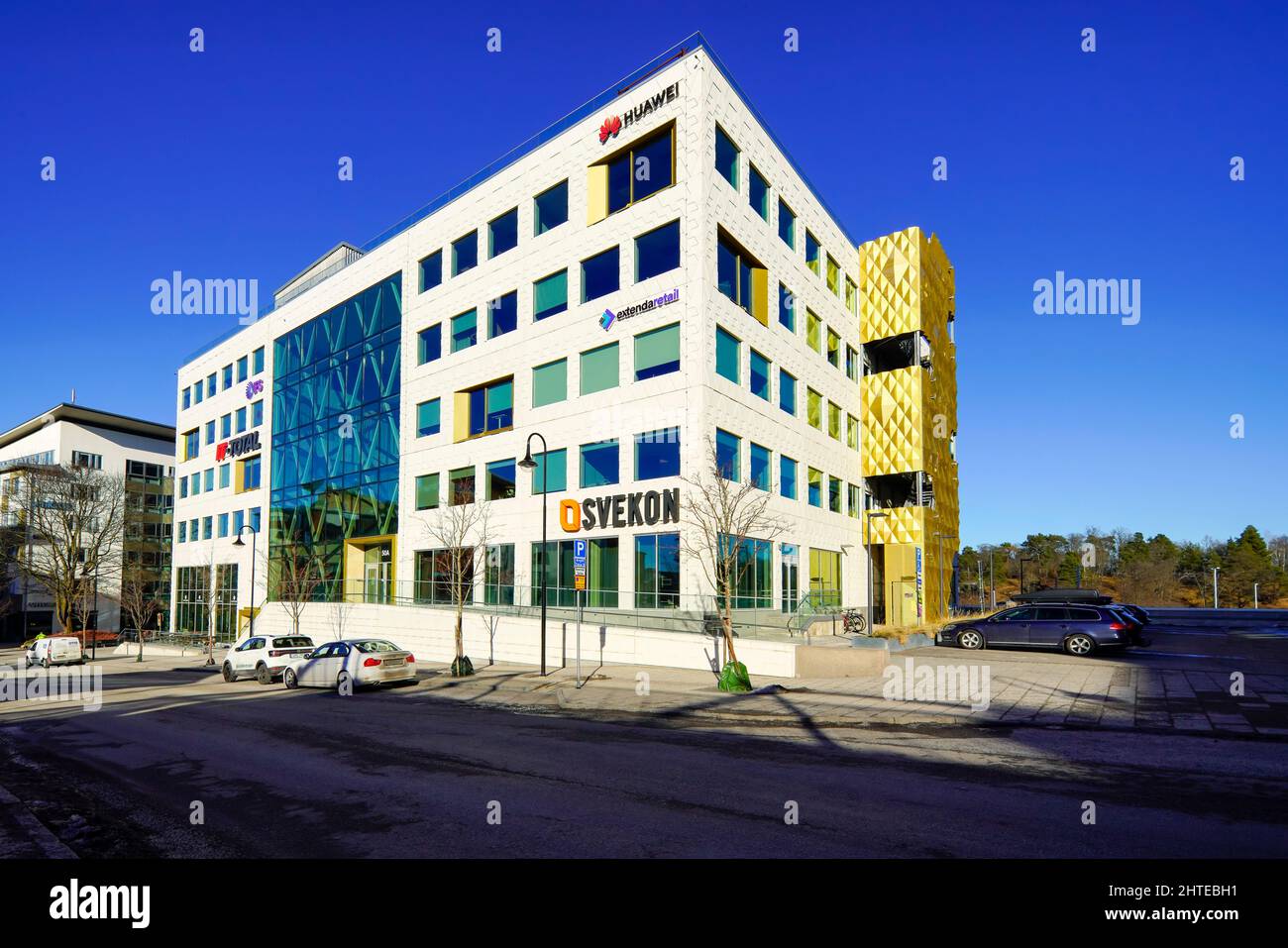 Office building by Gustav III Boulevard 50A In Solna/Frösunda. Sweden. Stock Photo
