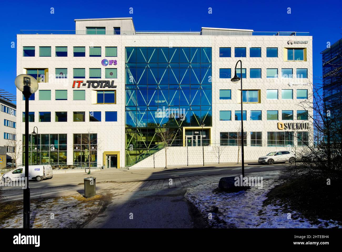 Office building by Gustav III Boulevard 50A In Solna/Frösunda. Sweden. Stock Photo