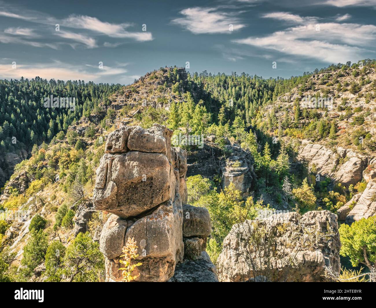 Walnut Canyon National Monument near Flagstaff, Arizona US Stock Photo