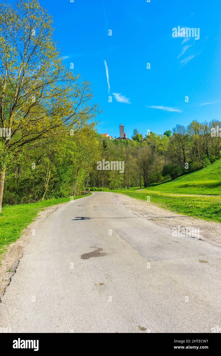 Vertical shot alley blue hi-res stock photography and images - Alamy
