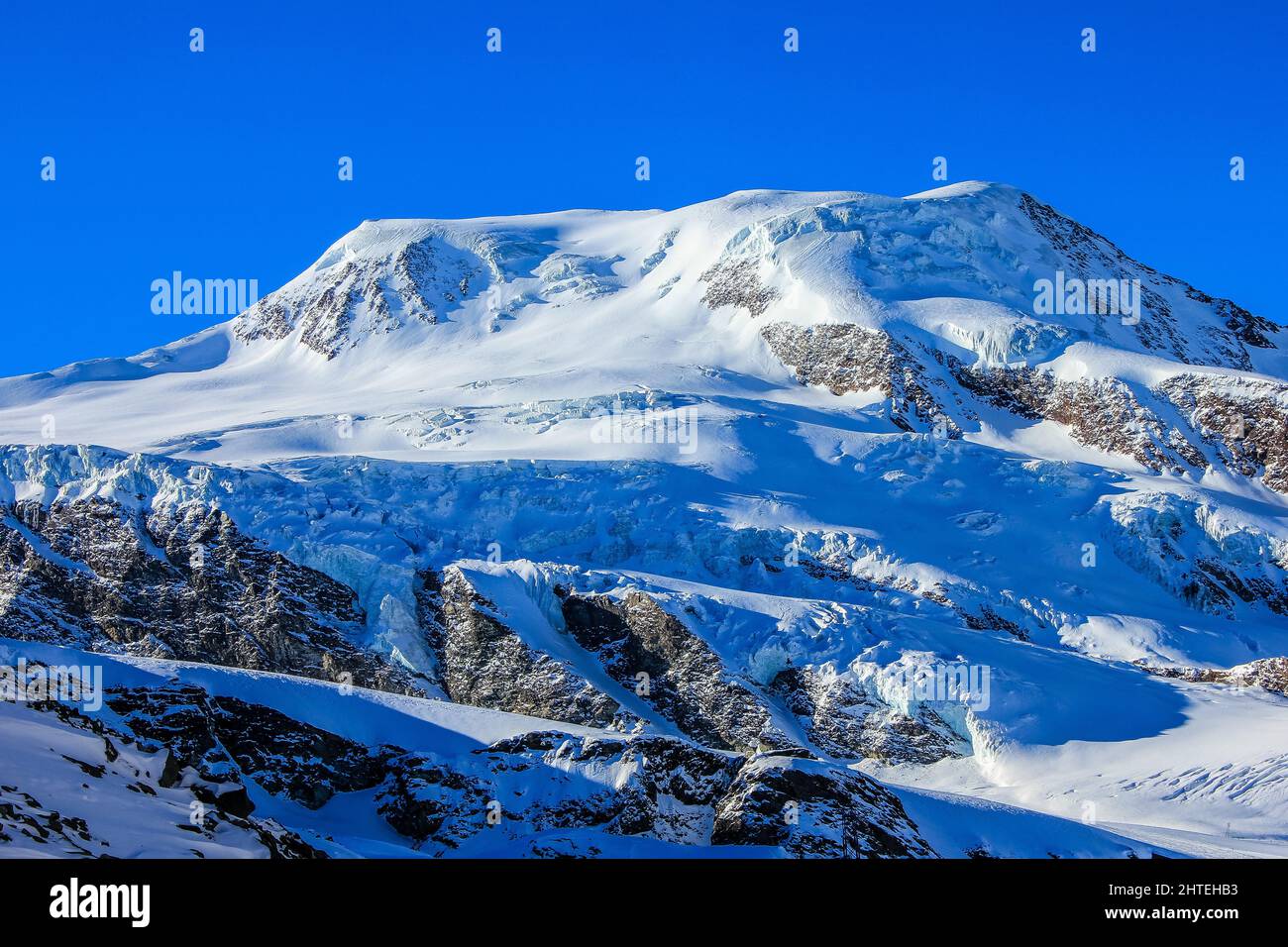 View of Alphubel Mountain in Winter Located between Zermatt and Saas ...