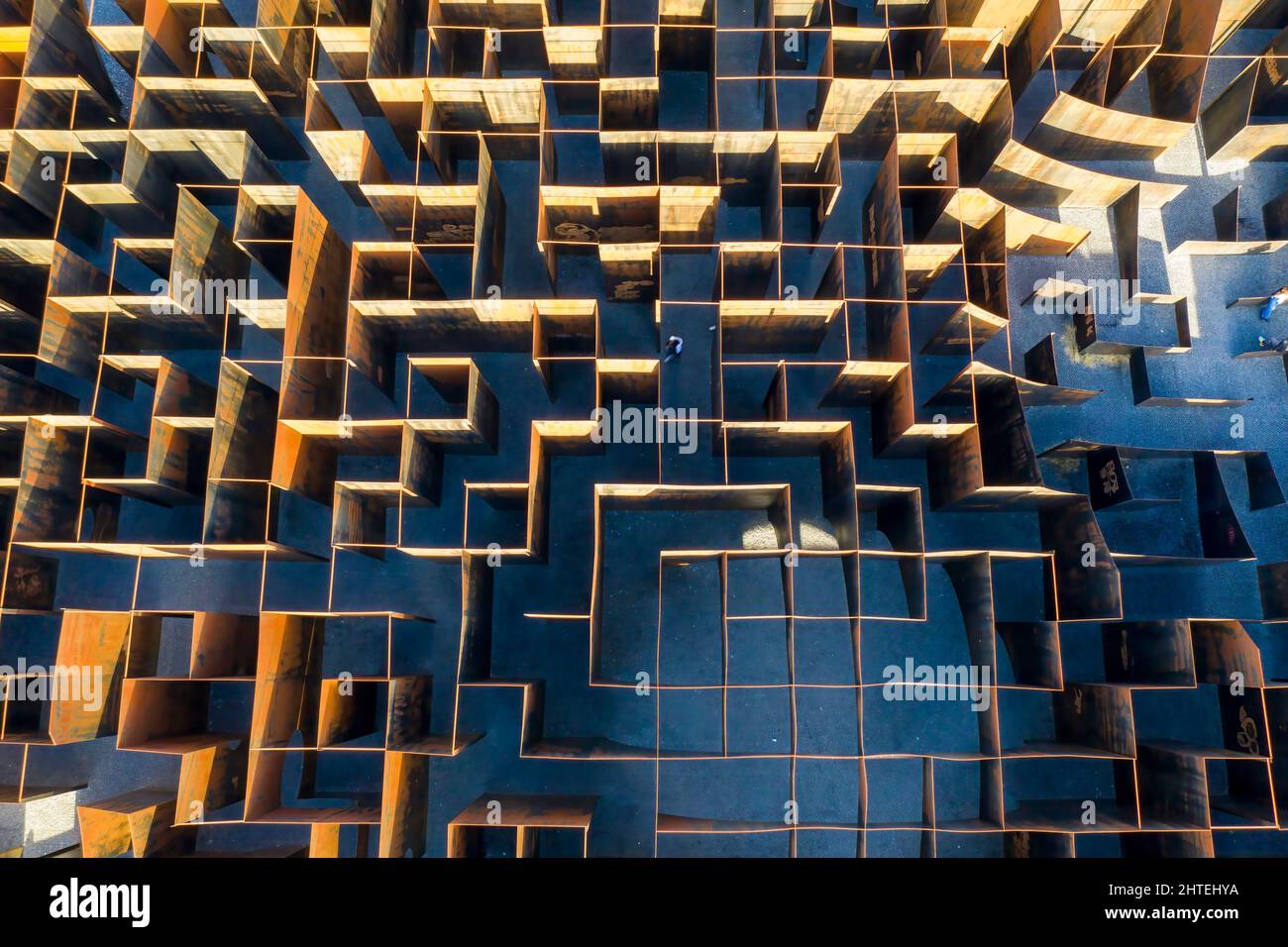 C-Mine maze, Belgium Stock Photo