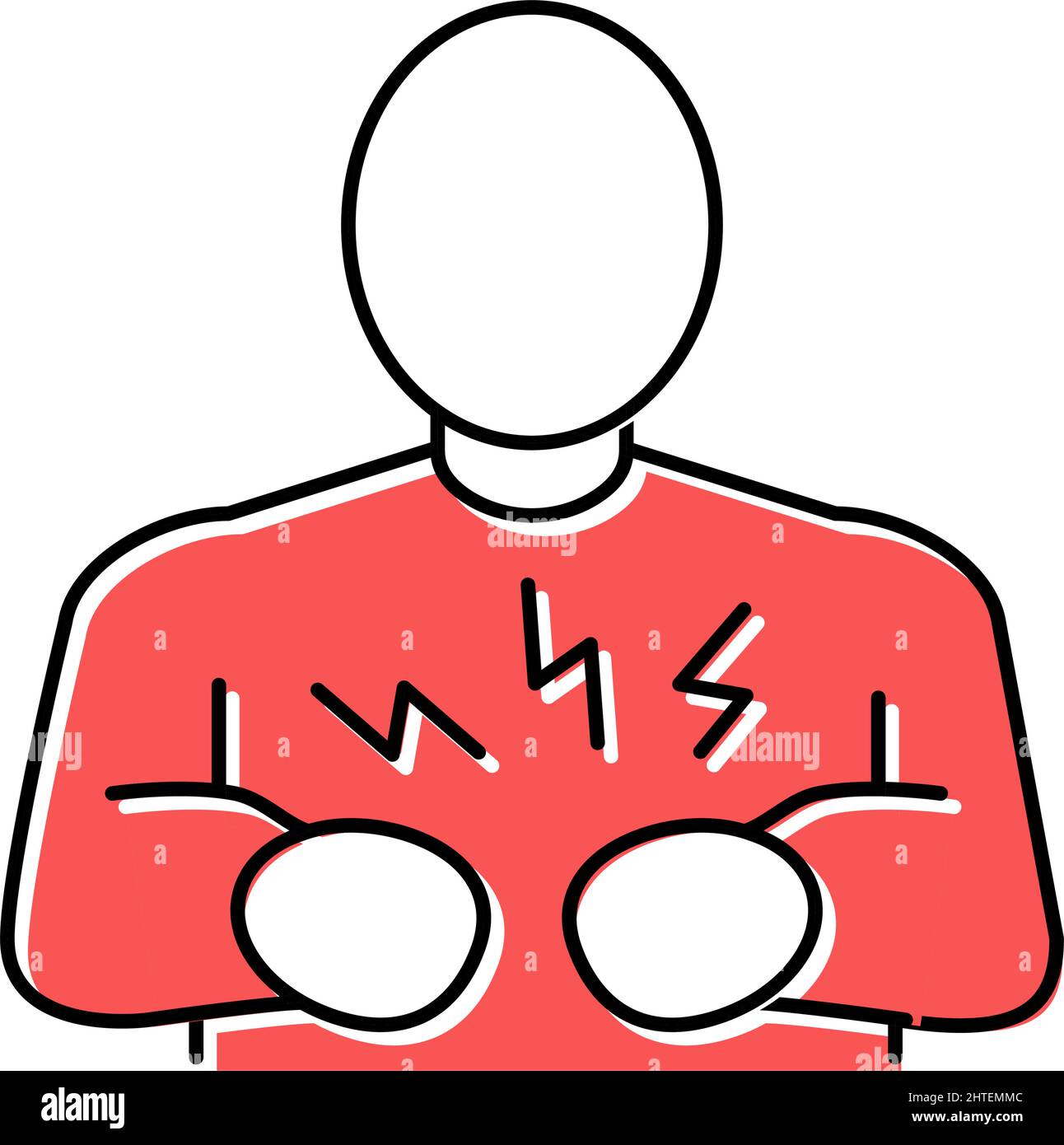 pain stomach color icon vector illustration Stock Vector Image & Art ...