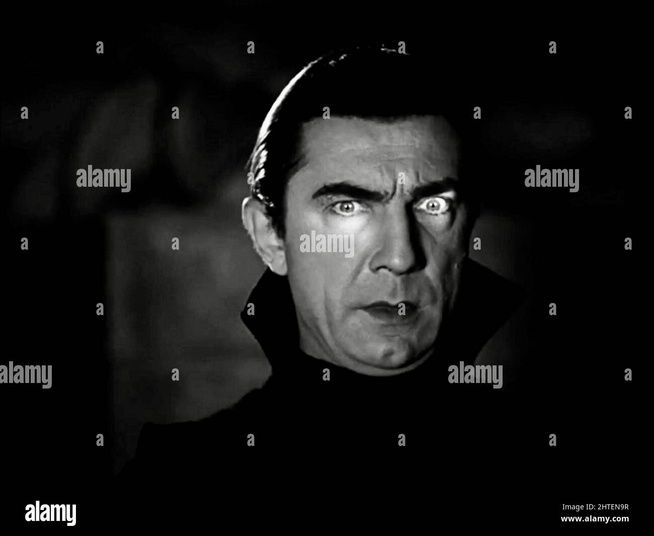 A screenshot from the trailer for Dracula-1931 - with Bela Lugosi Stock Photo