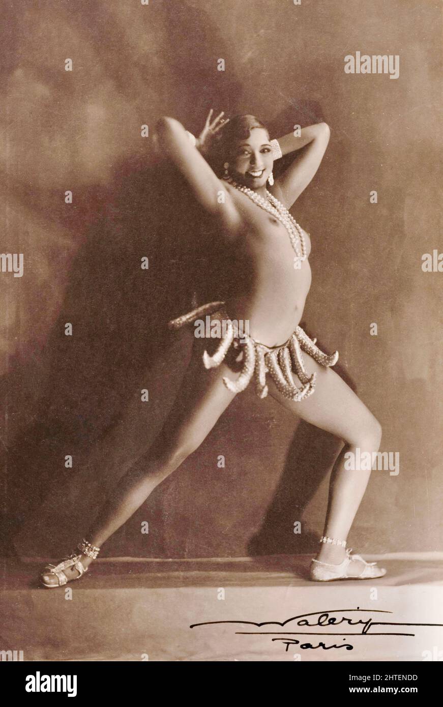 Lucien Walery photograph of Josephine Baker - circa 1926 Stock Photo