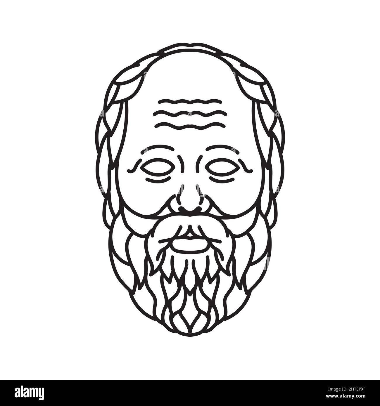 Portrait of Socrates. Pencil drawing. Academic drawing Stock Illustration |  Adobe Stock