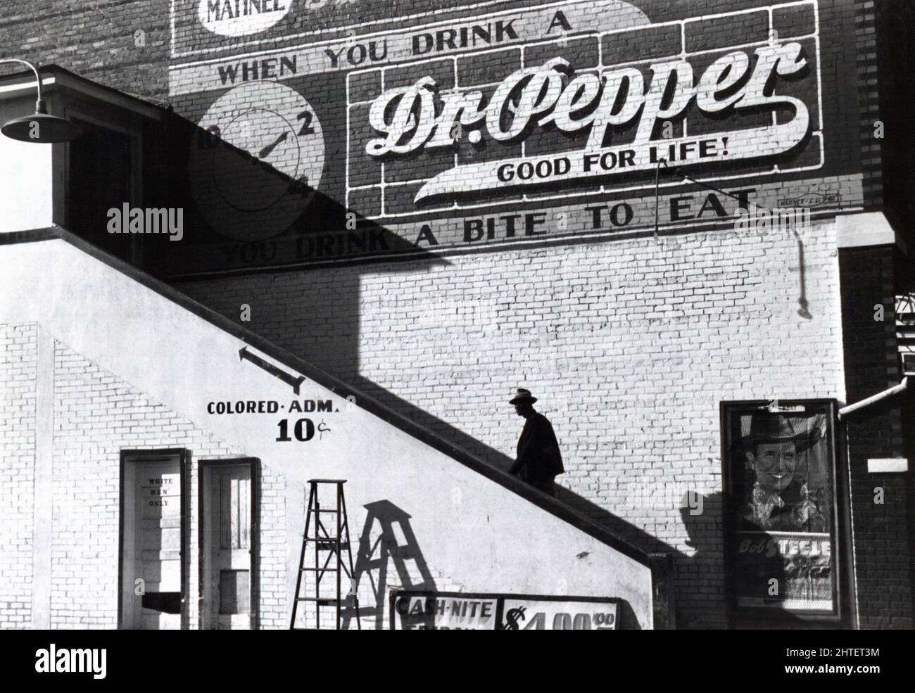 Marion Post Wolcott - Segregated Cinema Entrance - 1939 Stock Photo